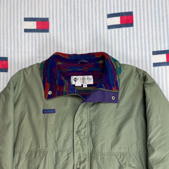 Vintage Columbia Fleece Lined Full Zip Up snap button Jacket - Picture 4 of 12